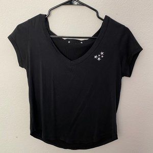 Black T-shirt with Small Stars